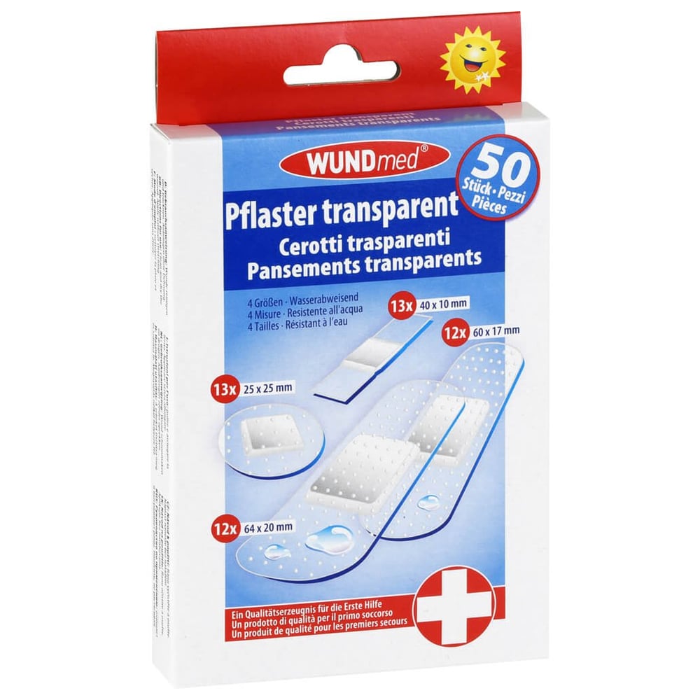 Pflaster transparent + wasserfest 4 Größen