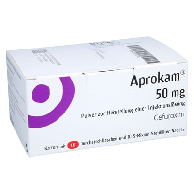 Aprokam 50 mg Pulver zur Herstellung e. Injektion Lösung Produktbild 1
