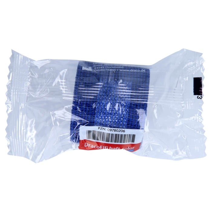 Dracoelfi haft color elast.Fixierb.4 cmx4 m blau
