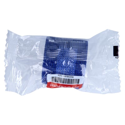 Dracoelfi haft color elastisch Fixierbinde 4 cmx4 m blau Produktbild 1