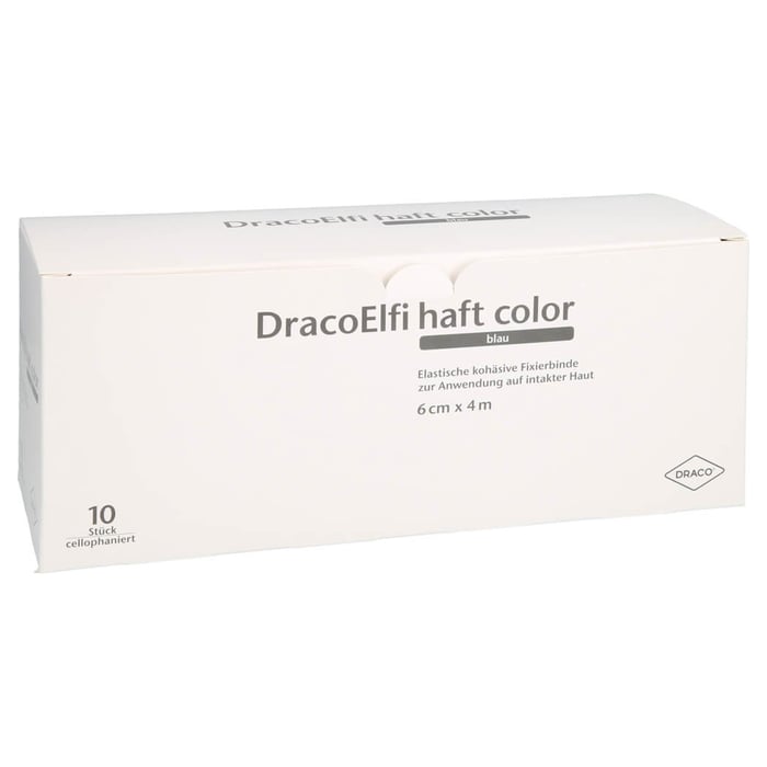 Dracoelfi haft color elast.Fixierb.6 cmx4 m blau