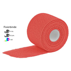 Dracoelfi haft color elastisch Fixierbinde 6 cmx4 m rot
