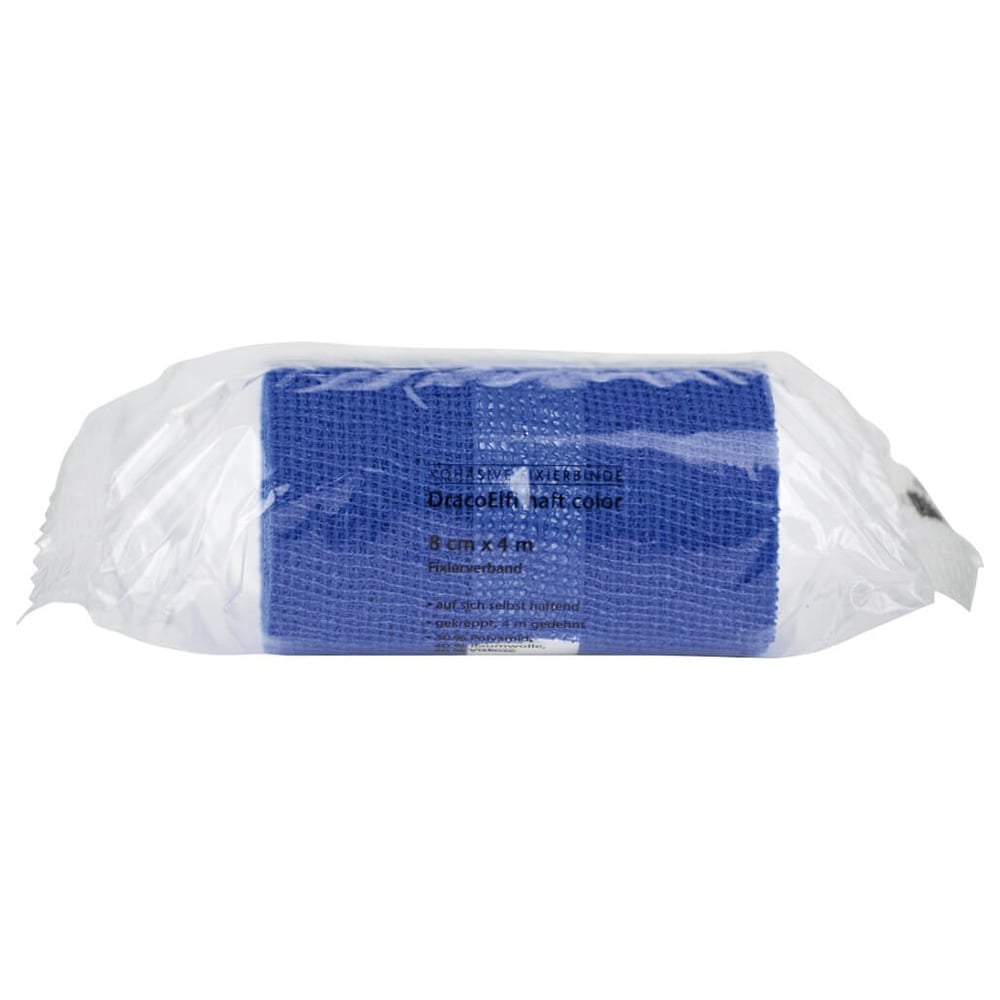 Dracoelfi haft color elast.Fixierb.8 cmx4 m blau