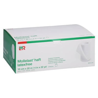 Mollelast haft latexfrei weiß 10 cm x 20m gedehnt Produktbild 1