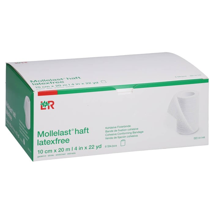 Mollelast haft latexfrei weiß 10cm x 20m gedehnt