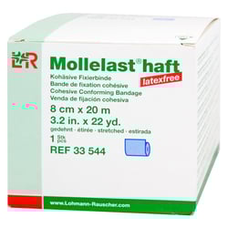 Mollelast haft Binden latexfrei 8 cmx20 m blau