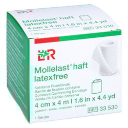 Mollelast haft latexfrei weiß 4cm x 4m gedehnt