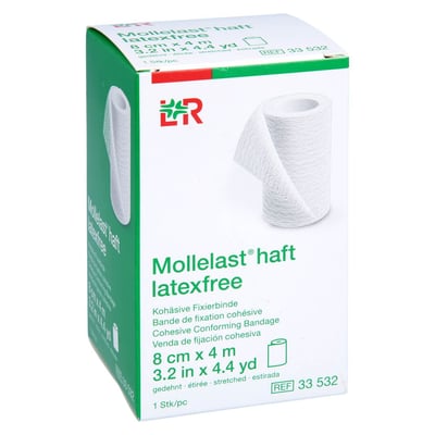 Mollelast haft Binden latexfrei 8 cmx4 m weiß
