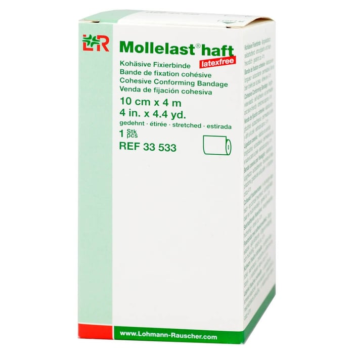Mollelast haft Binden latexfrei 10 cmx4 m weiß