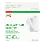 Mollelast haft latexfrei weiß 8 cm x 20m gedehnt Produktbild 2