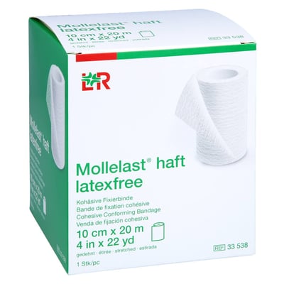 Mollelast haft Binden latexfrei 10 cmx20 m weiß