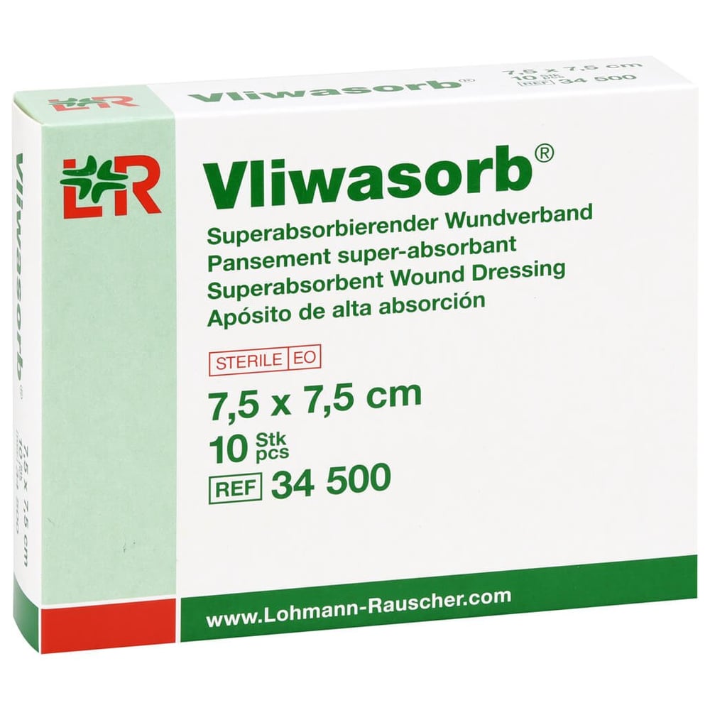 Vliwasorb Sup Ab 7.5x7.5cm