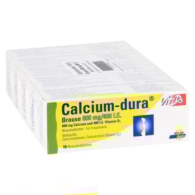 Calcium-dura Vit D3 Brause 600mg/400 I.E.