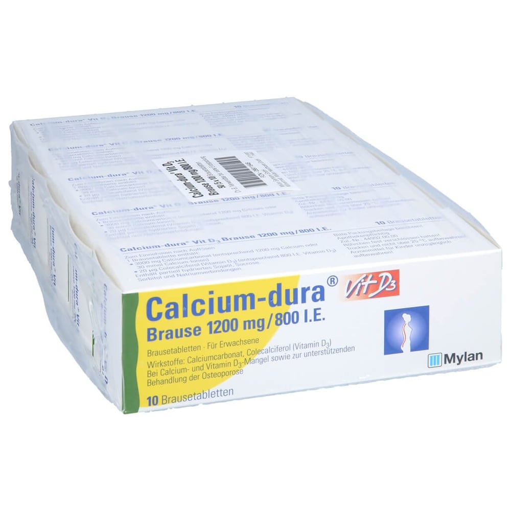Calcium-dura Vit D3 Brause 1200 mg/800 I.E.