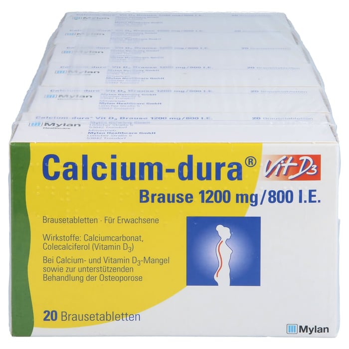 Calcium-dura Vit D3 Brause 1200mg/800 I.E.