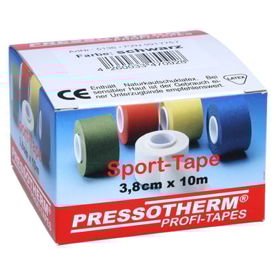 Pressotherm Sport-Tape schwarz 3.8cmx10m