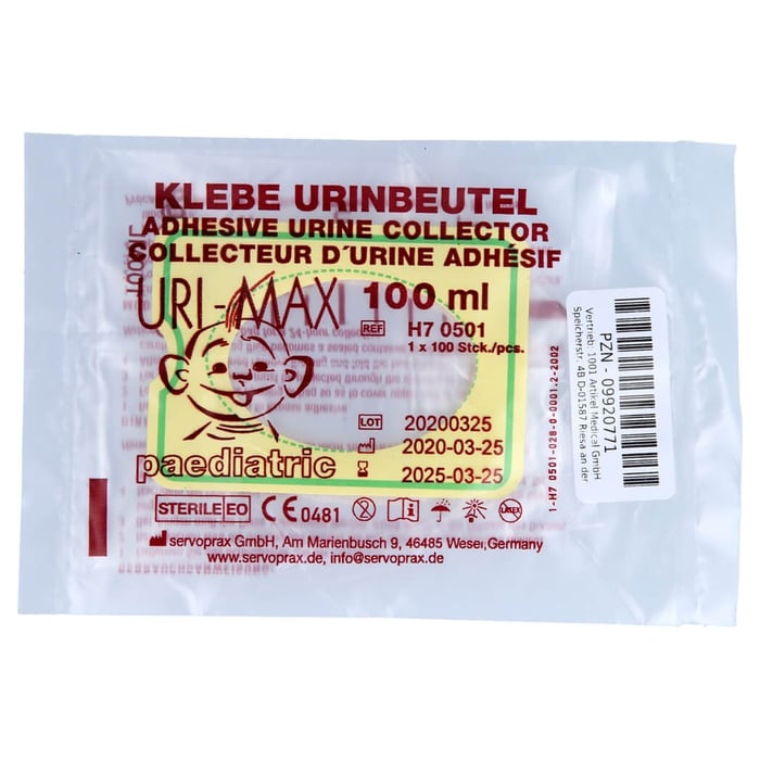 Uri Max Klebe-Urinbeutel f.Kinder steril