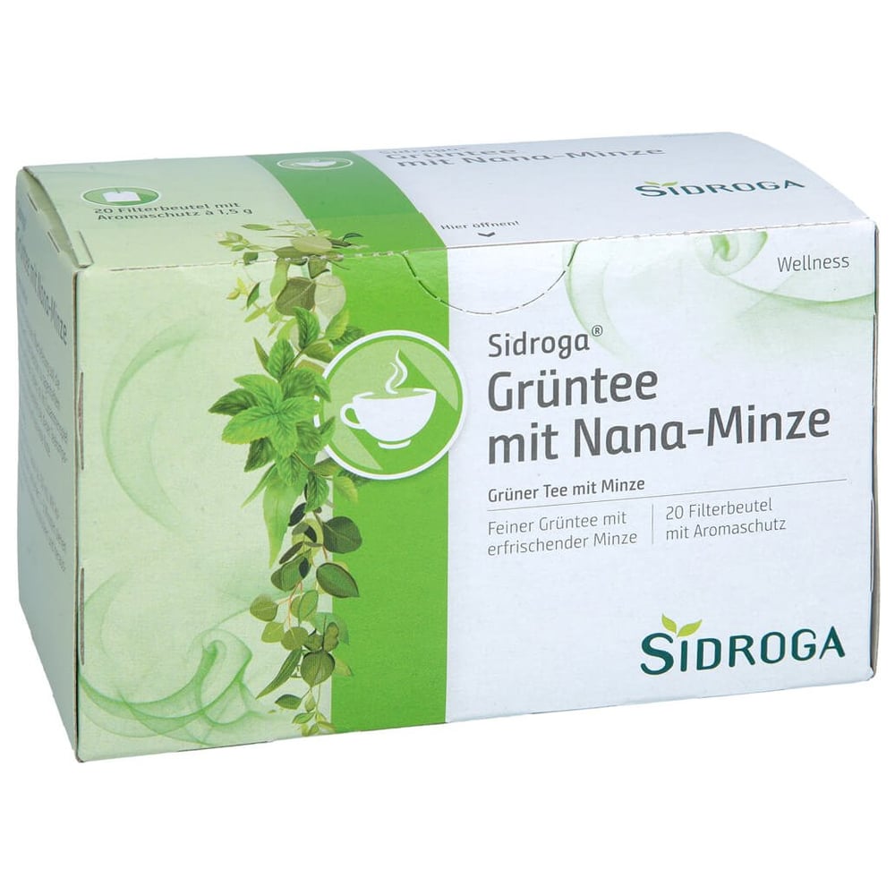 Sidroga Wellness Grüntee m. Nana-Minze Filterb.