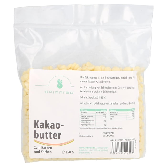 Kakaobutter zum Backen