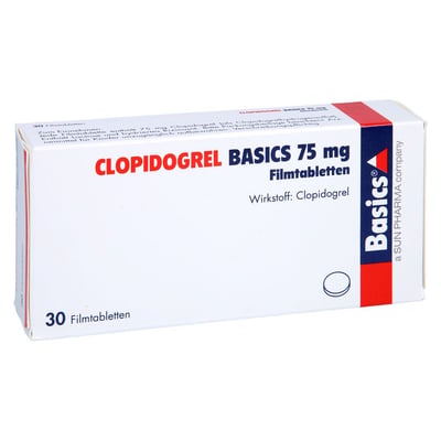 Clopidogrel Basics 75 mg Filmtabletten Produktbild 1