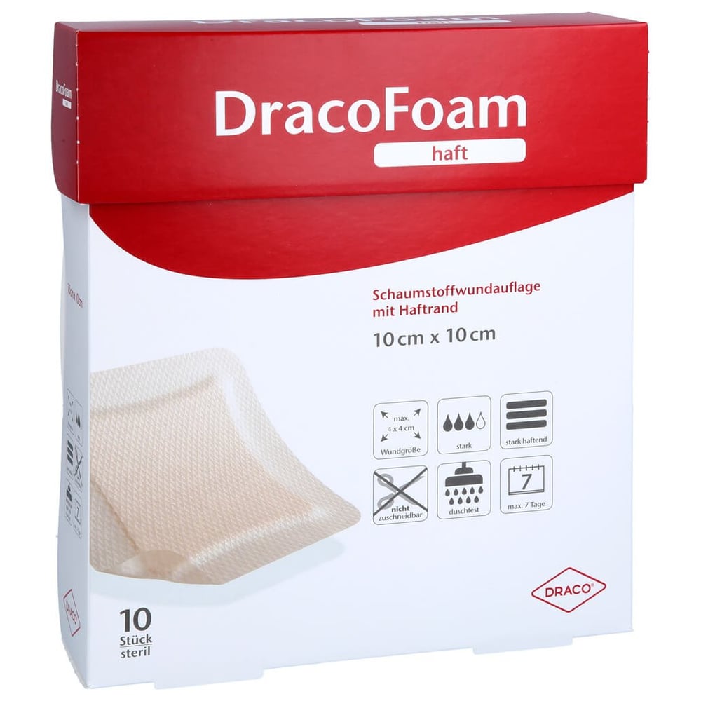 Dracofoam Haft Schaumstoff Wundaufl.10x10 cm