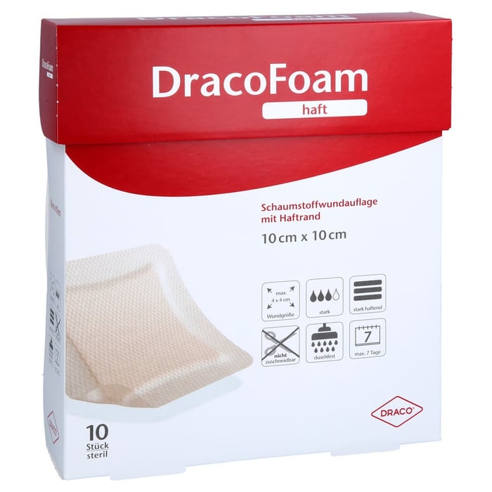 Dracofoam Haft Schaumstoff Wundaufl.10x10 cm