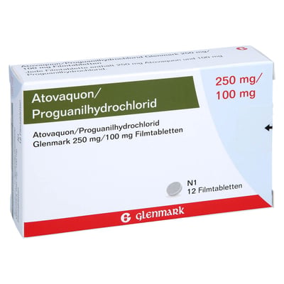 Atovaquon/Proguanilhydrochlorid Glenmark 250 mg/100 mg Produktbild 1