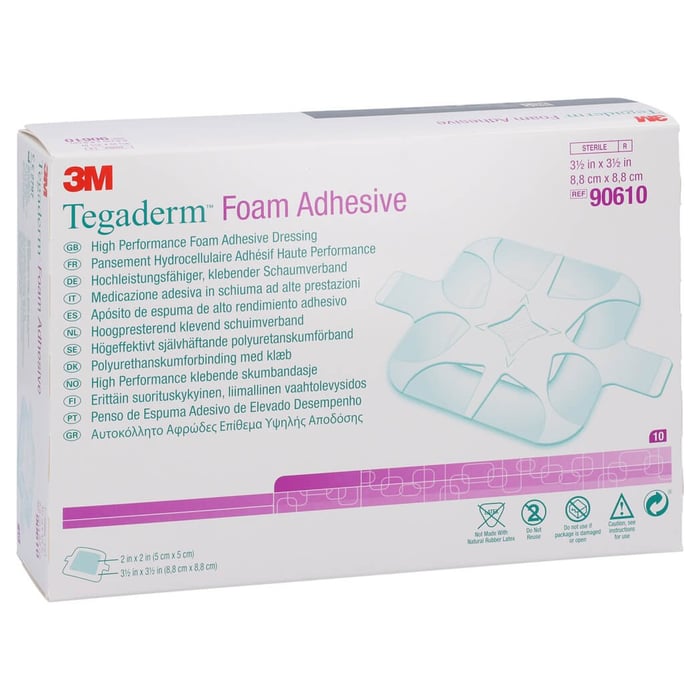 Tegaderm 3m Foam Adhesive 8,8x8,8 cm 90610