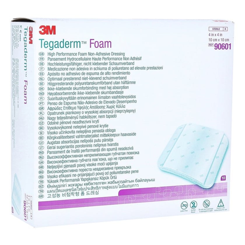 Tegaderm 3m Foam n.klebend 10x10 cm 90601