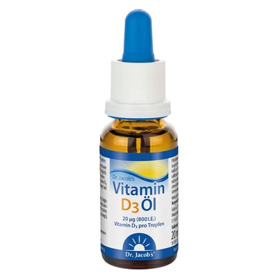 Dr. Jacob's Vitamin D3 Öl 640 Tropfen 800 IE D3 vegetarisch