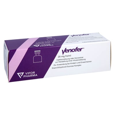 Venofer 20 mg Fe/ml Injektionslösung Produktbild 1