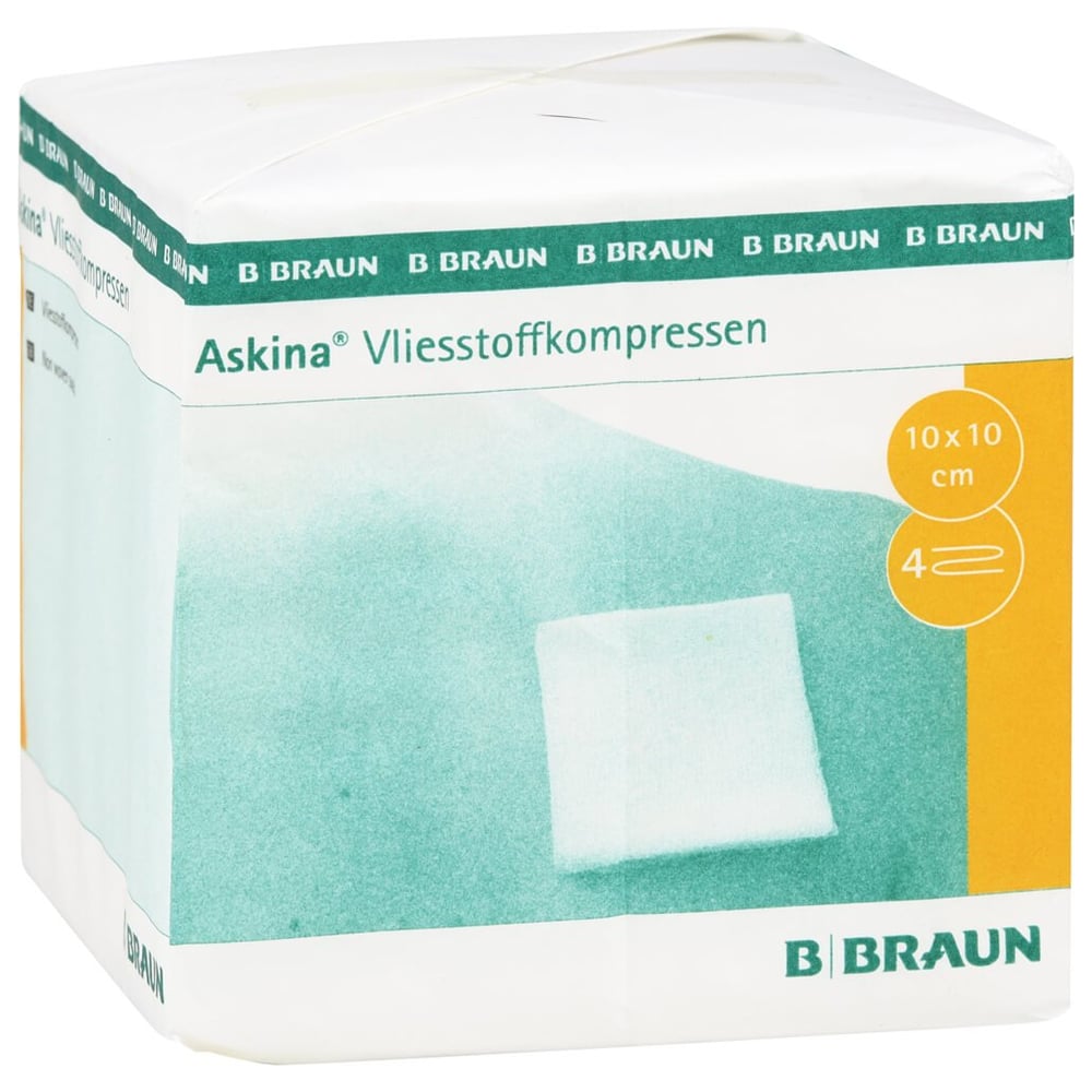 Askina Vliesstoffkompr unst 4-f 10x10