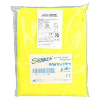 Senada Warnweste gelb im Beutel