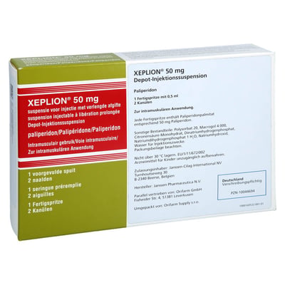 Xeplion 50 mg Depot Injektionssusp. Fertigspritzen Produktbild 1