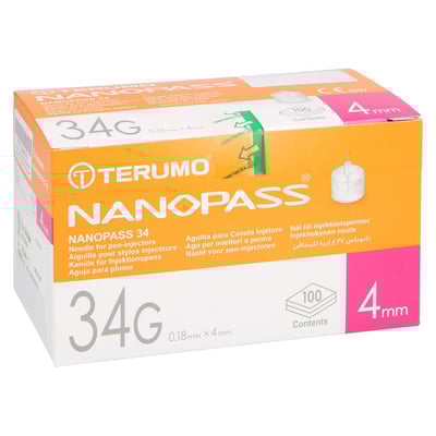 Nanopass 34 Pen Kanüle 34G 0.18x4mm