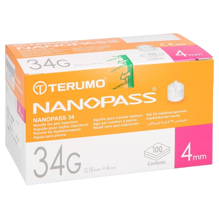 Nanopass 34 Pen Kanüle 34G 0.18x4mm