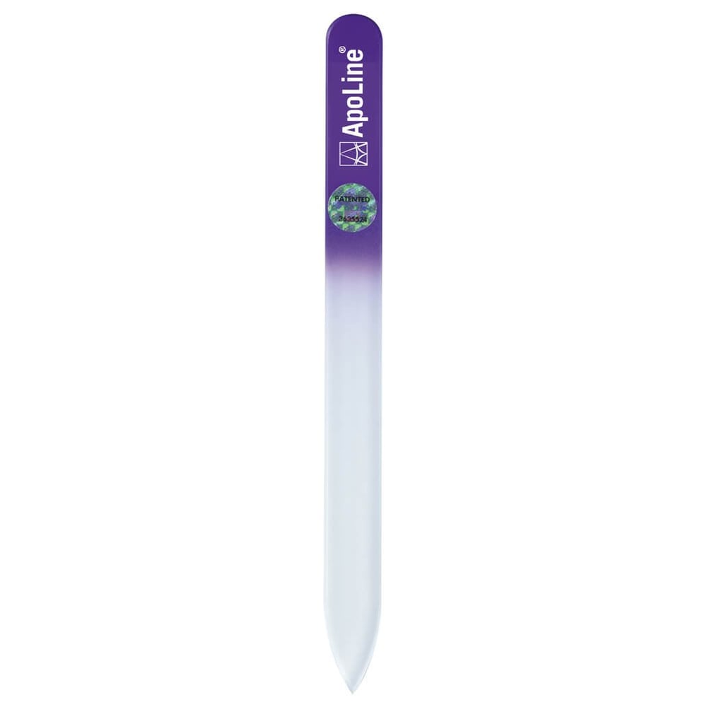 Apoline Nagelfeile Glas 14 cm lila