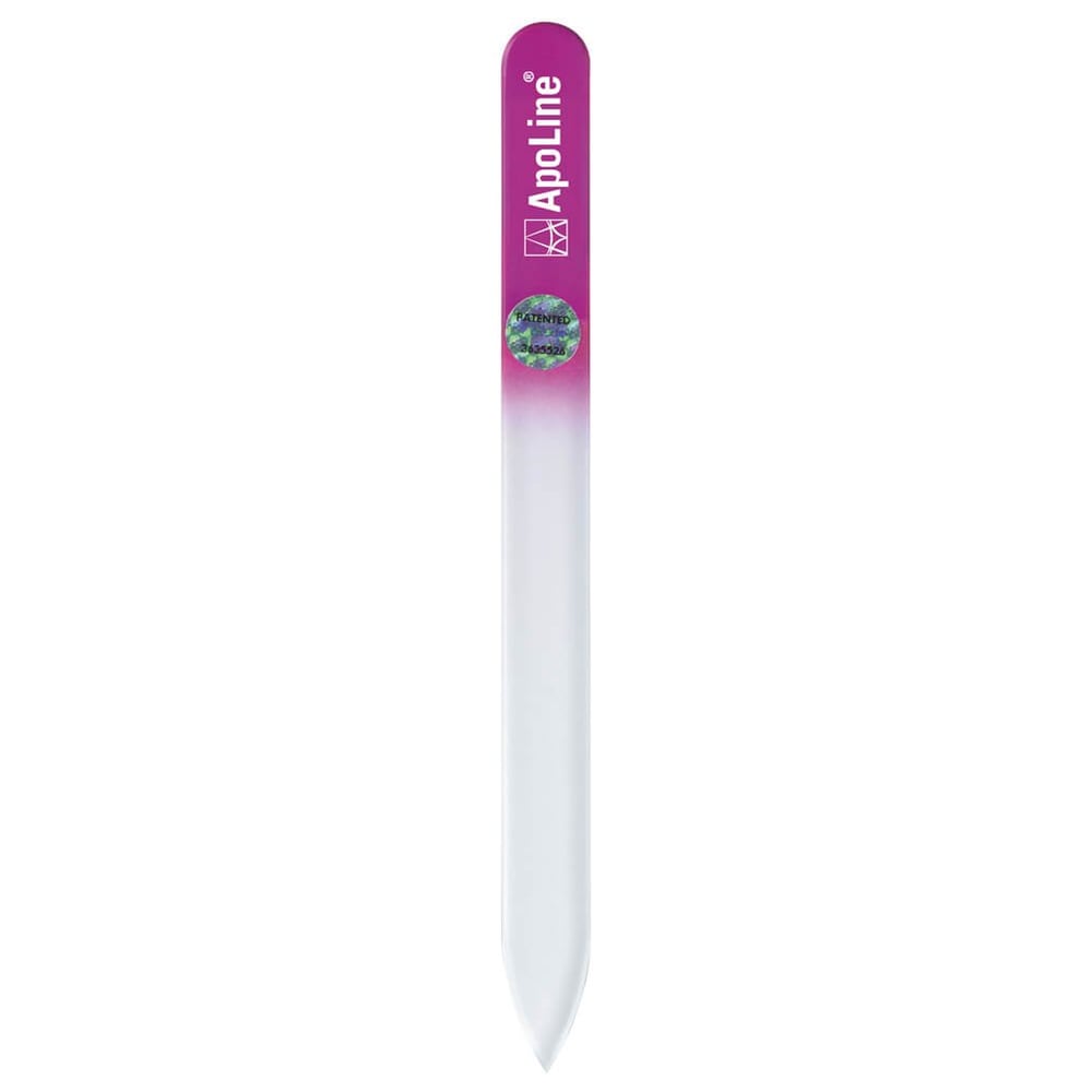 Apoline Nagelfeile Glas 14 cm pink
