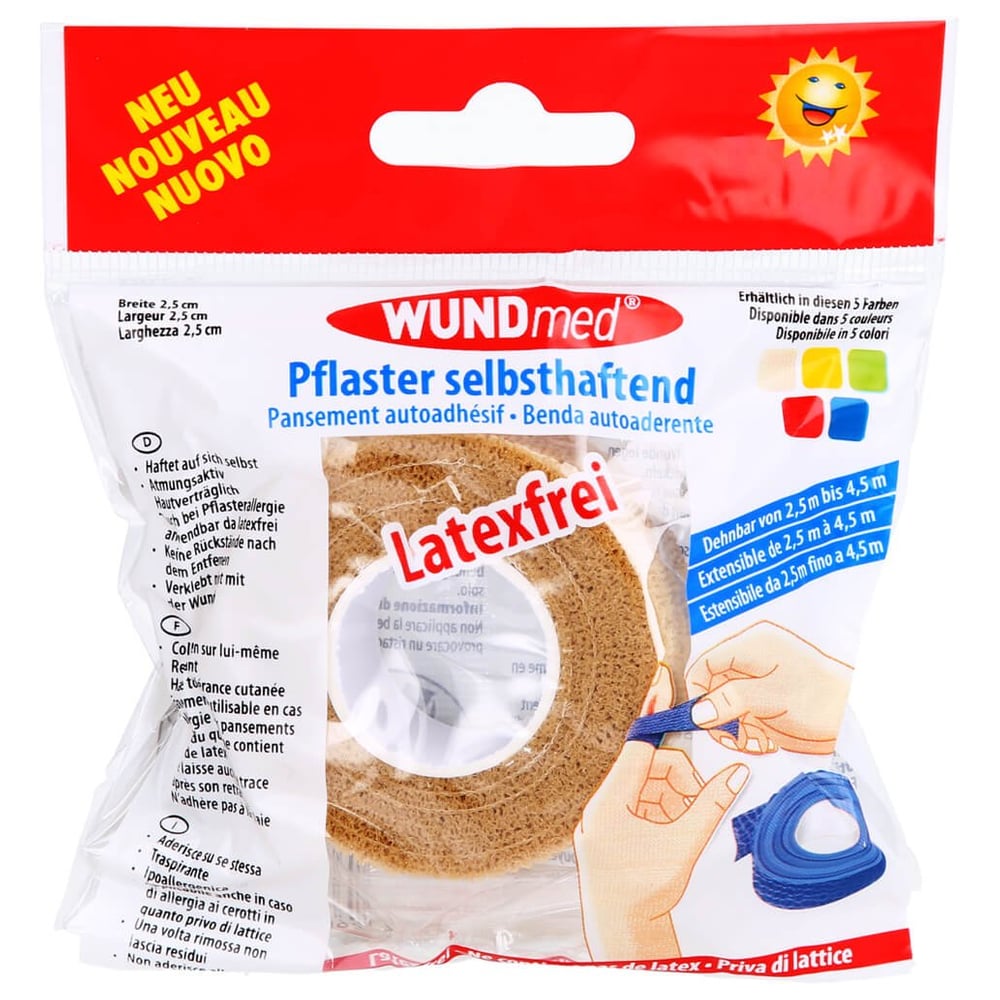 Pflaster selbsthaftend dehnbar Rolle 2.5cm x 2.5m