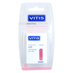 Vitis Zahnfloss gewachst mit Fluorid und Minze