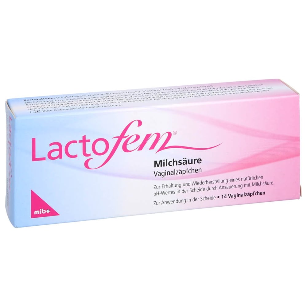 Lactofem Milchsäure Vaginalzäpfchen