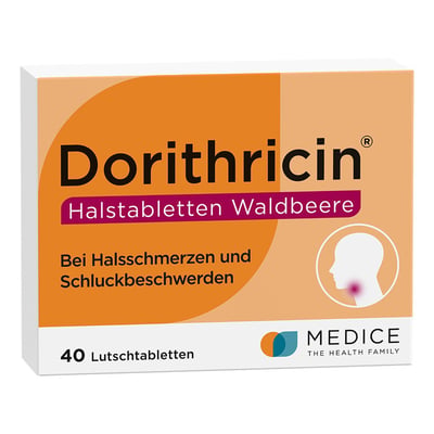 Dorithricin Halstabletten Waldbeere 0,5 mg/1,0 mg/1,5 mg Produktbild 1