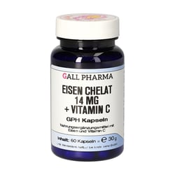 Eisen Chelat 14 mg + Vitamin C GPH Kapseln