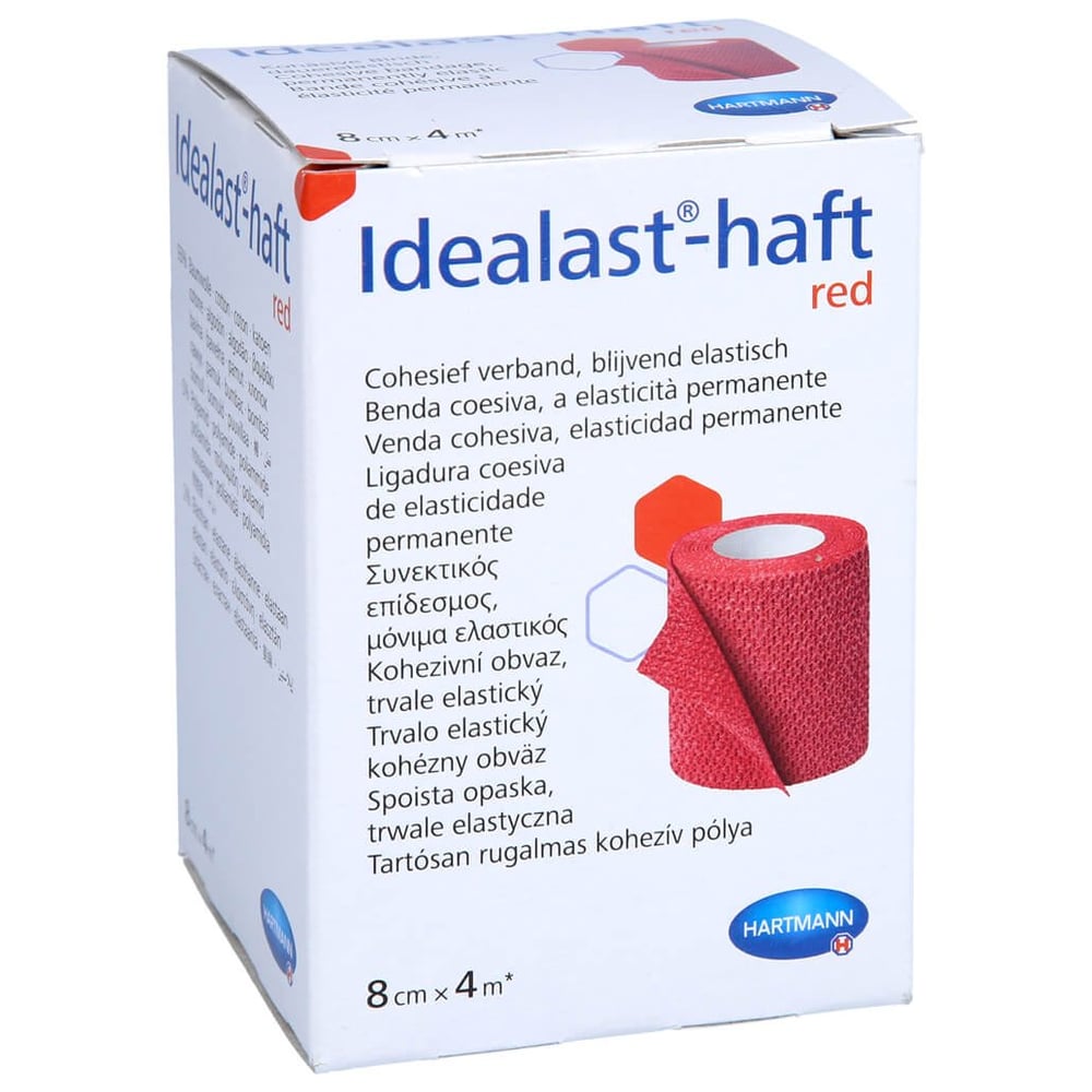 Idealast-haft color Binde 8cmx4m rot