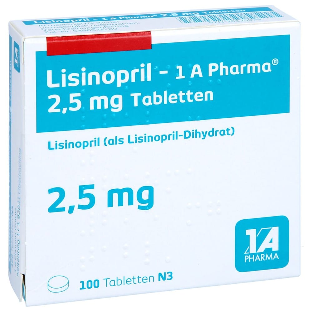 Lisinopril -1A Pharma 2,5 mg