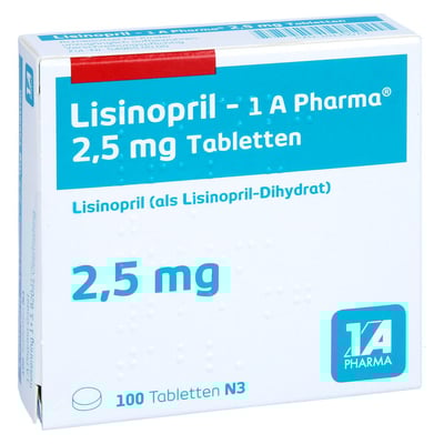 Lisinopril -1A Pharma 2,5 mg