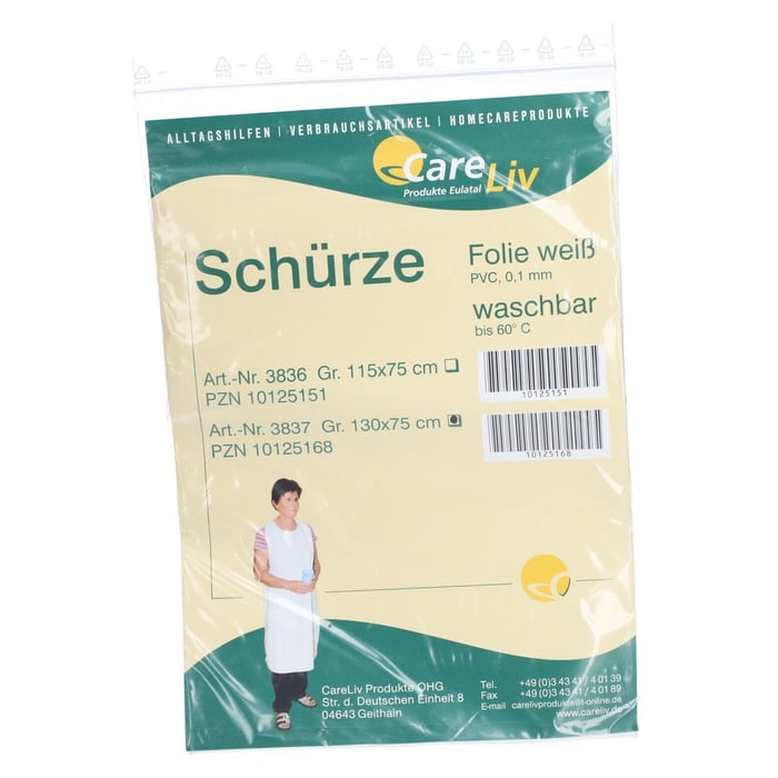 Schuerze Folie Weiss130x75