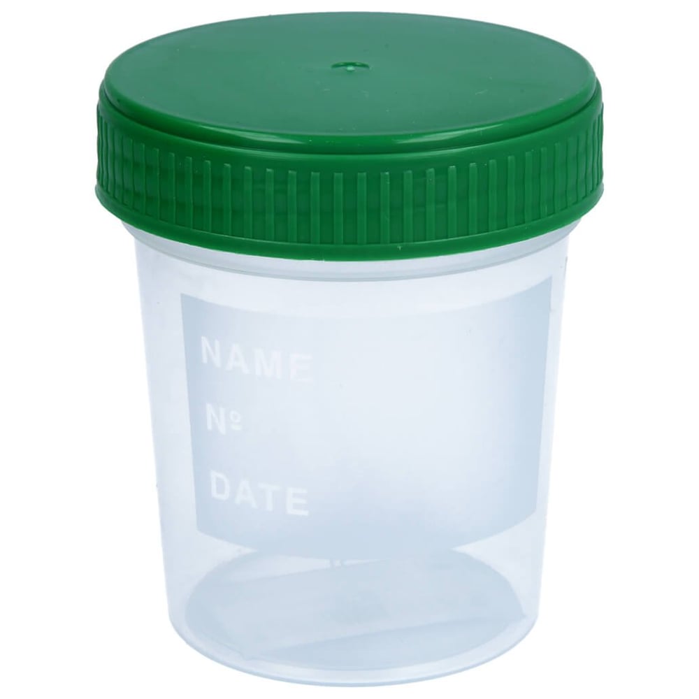 Urinbecher beschr. 120ml gradu. Schraubdeckel