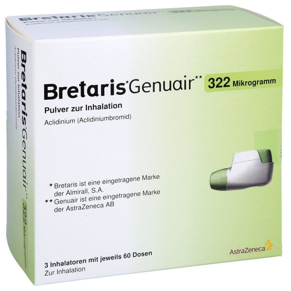 Bretaris Genuair 322 ug Pulver z.Inhalation 3x60ED