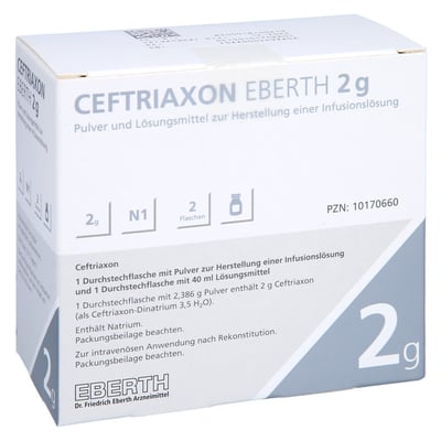 Ceftriaxon Eberth 2.0 g Pulver und Lösungsmittel